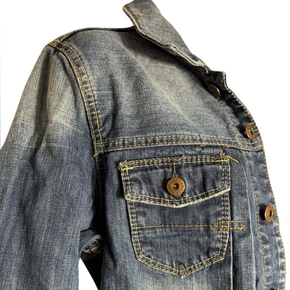 Cody James Jean Jacket, U.S. Flag Inside, Youth Unisex Size Large 100% Cotton - Picture 5 of 16